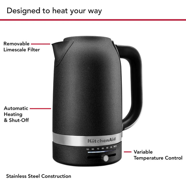 1.7 Liter Electric Kettle with Auto Shut-Off and Boil Dry Protection