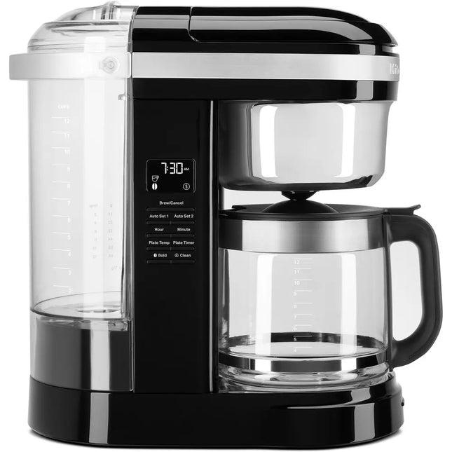 Onyx Black 12-Cup Coffee Maker with Programmable Warming Plate
