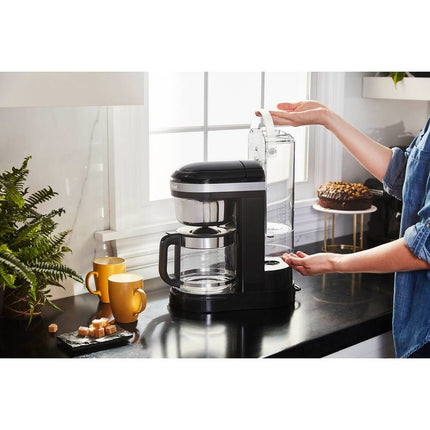 12-Cup Drip Coffee Maker, Spiral Showerhead, Programmable Warming Plate, Onyx Black