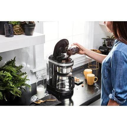 Onyx Black 12-Cup Coffee Maker with Programmable Warming Plate