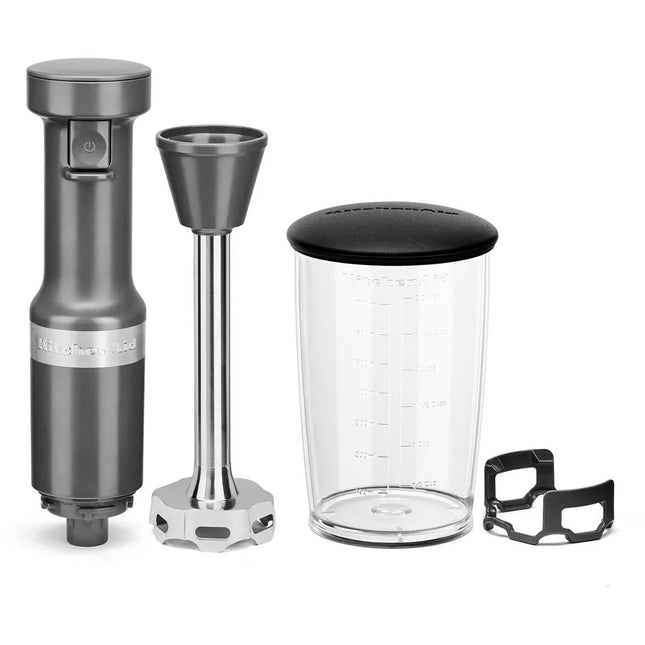 Corded Variable Speed Immersion Blender Charcoal Gray with Blending Jar