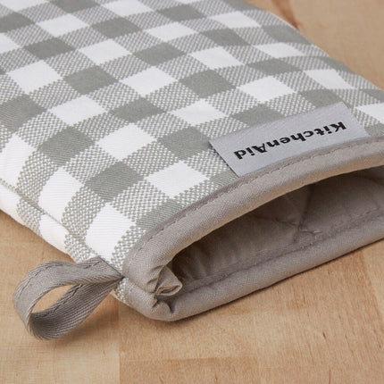 2 Pack Gingham Mini Oven Mitts 5.5x8 Heat Resistant Cooking Gloves Set