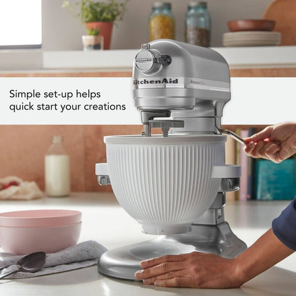 Ice Cream Maker Attachment Stand Mixer, Homemade Frozen Dessert Accessory, White