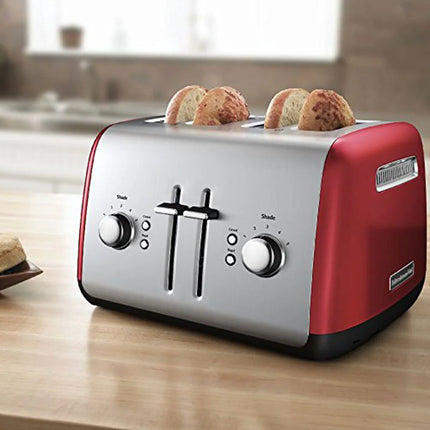 4-Slice Toaster with Illuminated Buttons in Empire Red Finish