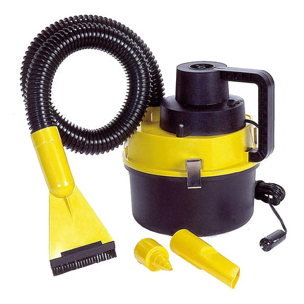 12V Canister Vacuum Wet Dry Cleaner with Inflator and 4 Nozzle Set