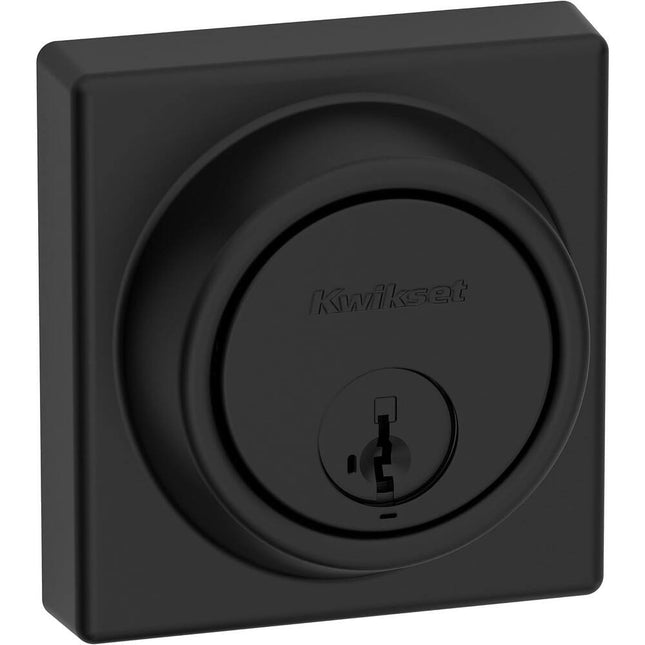 817 Matte Black Front Door Deadbolt Security Lock Square Design