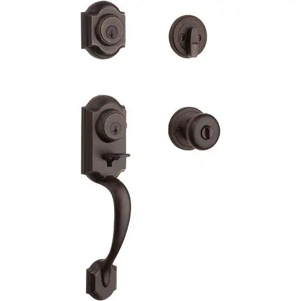 Montara Front Door Handle Lock Set Deadbolt Venetian Bronze Finish