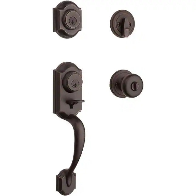 Montara Front Door Handle Lock Set Deadbolt Venetian Bronze Finish