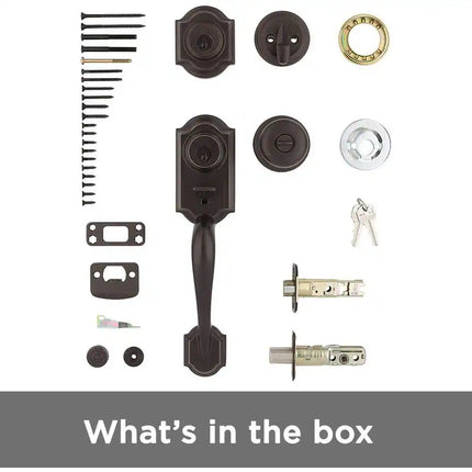 Montara Front Door Handle Lock Set Deadbolt Venetian Bronze Finish