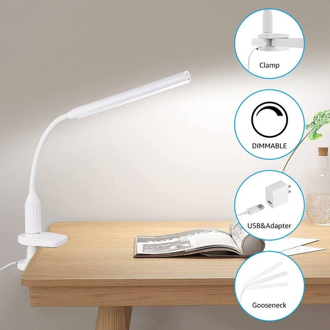 LED Clamp Table Lamp – Modern Desk Lamp for Office, Home, Dorm