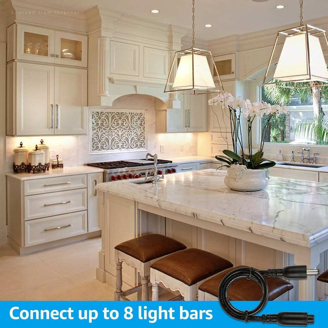 LED Light Bar Dimmable Smart Under Cabinet Light, 3000K Warm White