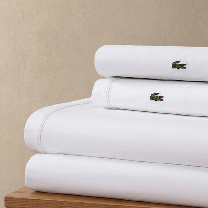Percale 100% Cotton 4-Piece Sheet Set – Crisp Solid Bedding
