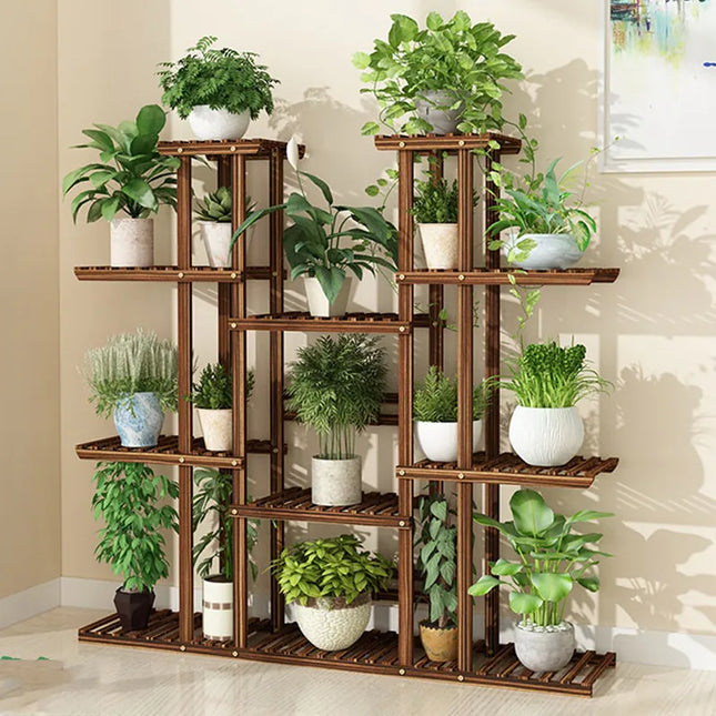 Large Multi Tier Plant Stand 46x10x45 Inch Indoor Outdoor Plant Shelf Rack