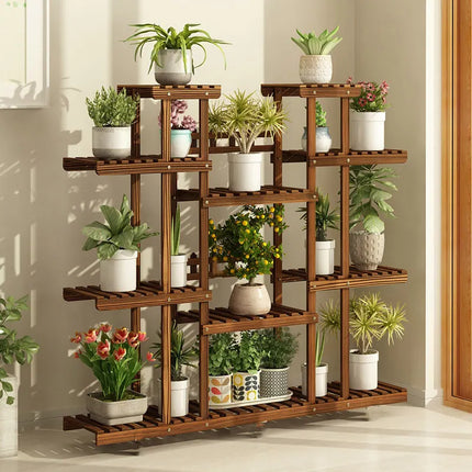 Large Multi Tier Plant Stand 46x10x45 Inch Indoor Outdoor Plant Shelf Rack