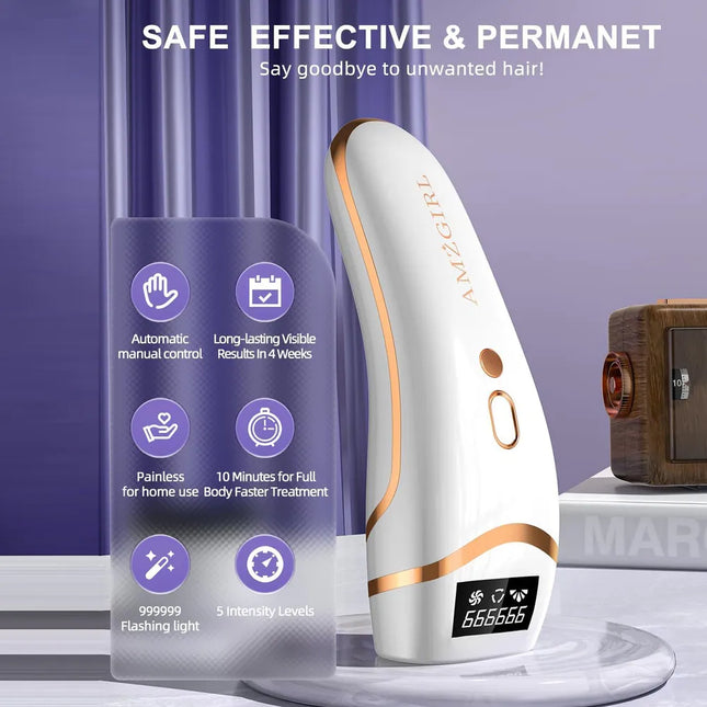Laser Hair Removal IPL Device for Women and Men Permanent Hair Reduction