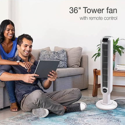 2510 36-Inch Tower Fan with Remote Control Oscillating Cooling Fan