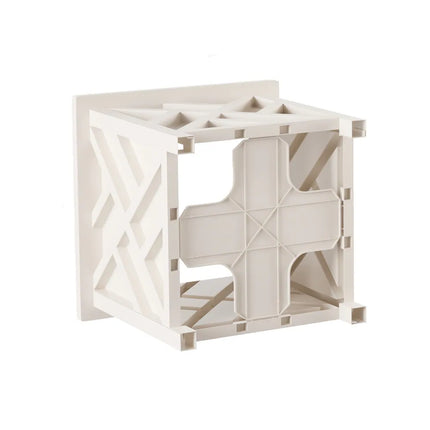 Pure Garden Lattice Design Planter Box – 14.75" White Outdoor Pot