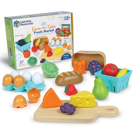 New Sprouts Fresh Market Set Multi Pretend Play Food Grocery Toy Set