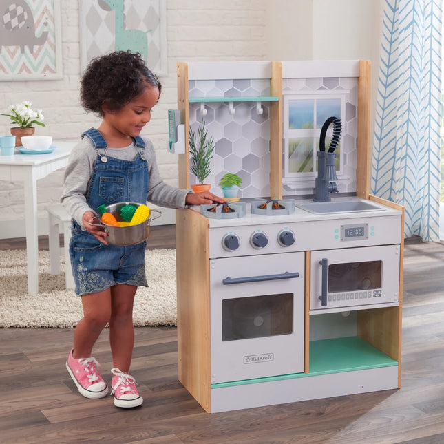Natural Let’s Cook Play Kitchen Toy Set for Kids Role Play Cooking Fun