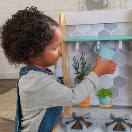 Natural Let’s Cook Play Kitchen Toy Set for Kids Role Play Cooking Fun