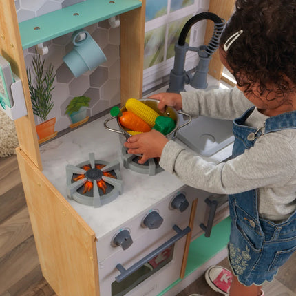 Natural Let’s Cook Play Kitchen Toy Set for Kids Role Play Cooking Fun