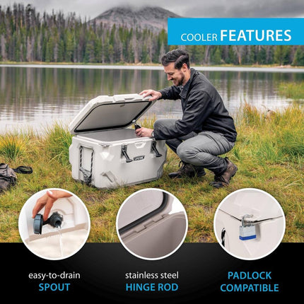 65 Quart High Performance Cooler 65 Qt Insulated Ice Chest for Camping Outdoor