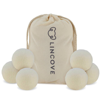 6 Pack Organic Wool Dryer Balls Durable Reusable Laundry Dryer Aid