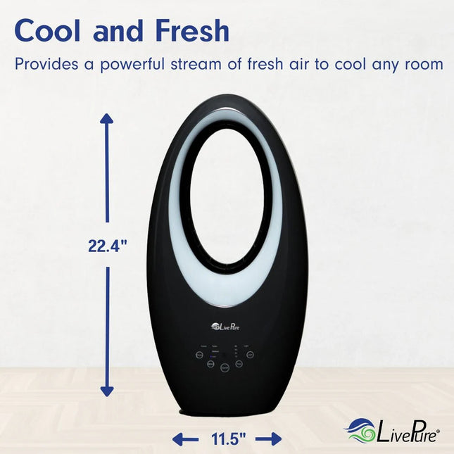 Bladeless Air Circulator Fan Oscillating with Filter Auto Dust Removal
