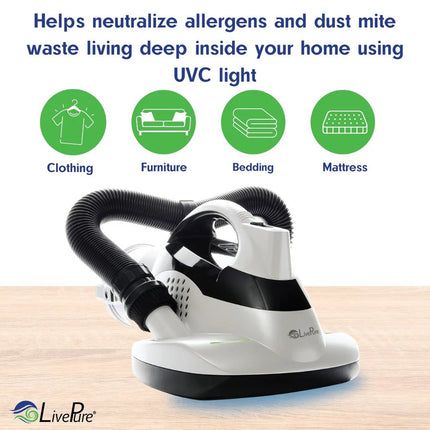 Ultramite UVC Dust Mite Allergen Handheld Vacuum for Home Cleaning