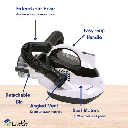 Ultramite UVC Dust Mite Allergen Handheld Vacuum for Home Cleaning