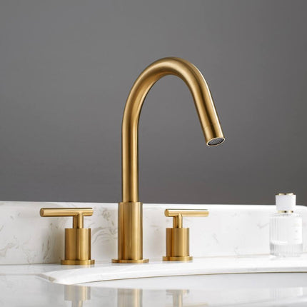 Lodosa Widespread Bathroom Sink Faucet Basin Mixer Tap Modern Chrome Faucet
