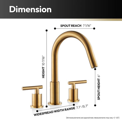 Lodosa Widespread Bathroom Sink Faucet Basin Mixer Tap Modern Chrome Faucet