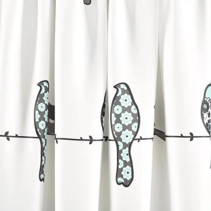 Rowley Birds Room Darkening Curtain Panel Pair 52"W x 63"L - Blue Window Curtains