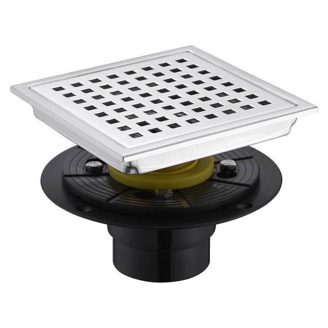 FD01 6x6 Stainless Steel Square Shower Floor Drain Bathroom Waste Grate