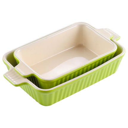 Series Bake.Bake Rectangle Porcelain Bakeware Set Durable Oven Dish Set