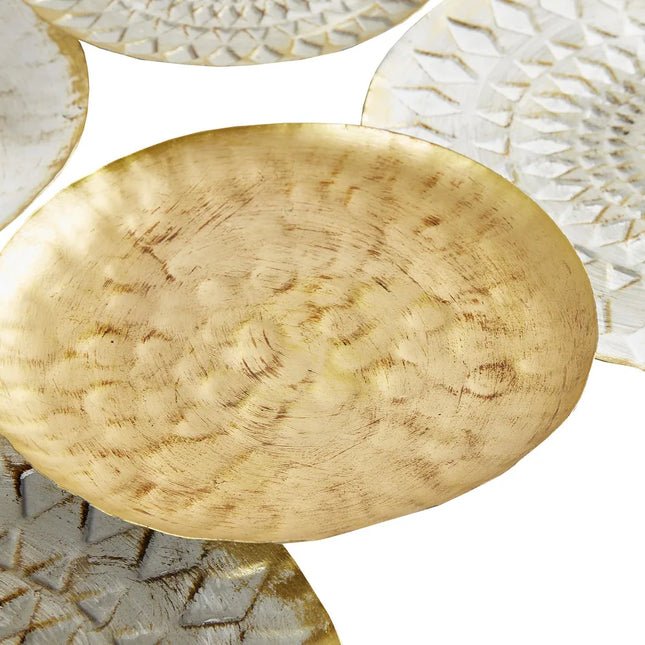 Legion Multi-Colored Geometric Metal Discs Wall Decor for Modern Interiors