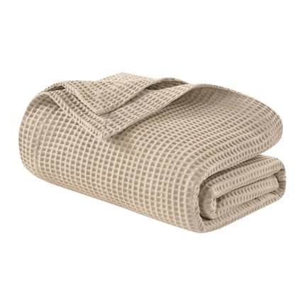 Waffle Weave Cotton Blanket – Soft & Cozy Throw for All Seasons