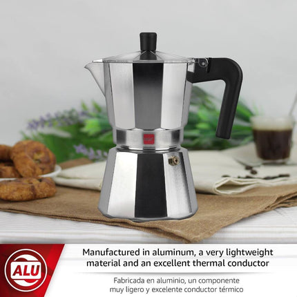 Kenia Aluminum Stovetop Espresso Maker – Classic & Durable Design