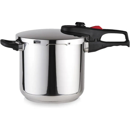 Practika Plus 8-Quart Stainless Steel Pressure Cooker with Safety Lock Lid
