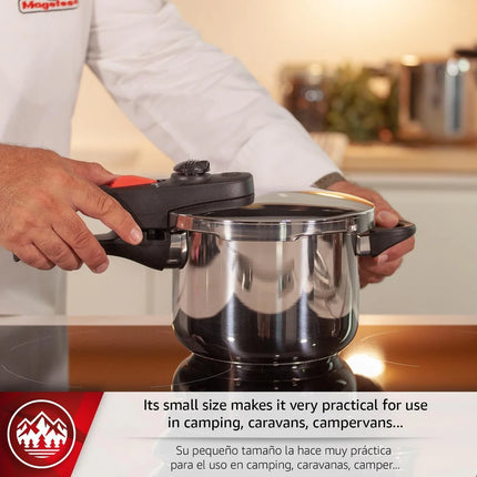 3.4 Quart Practika Plus Stainless Steel Pressure Cooker Durable Cookware
