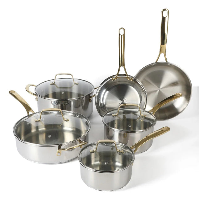 10-Piece Castelle Stainless Steel Cookware Set – Durable Pots & Pans
