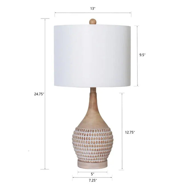 Set of 2 Brown Table Lamps – 24.75", Includes USB Charging Port