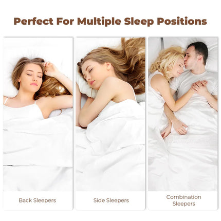 Medium-Firm Feather & Down Pillows – 2-Inch Gusset, Set of 2