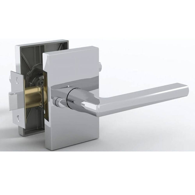 Mega Handles Privacy Lever Door Lock, Polished Chrome Finish