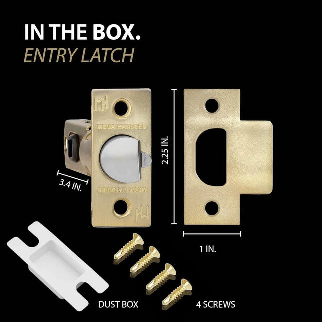 Mega Handles 2-Way Adjustable Door Latch – Universal Half Moon Spindles