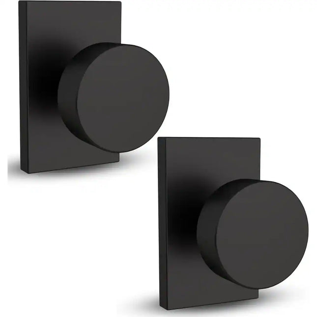 Mega Handles LAURA Dummy Door Knob with Slim Square Plate, Reversible