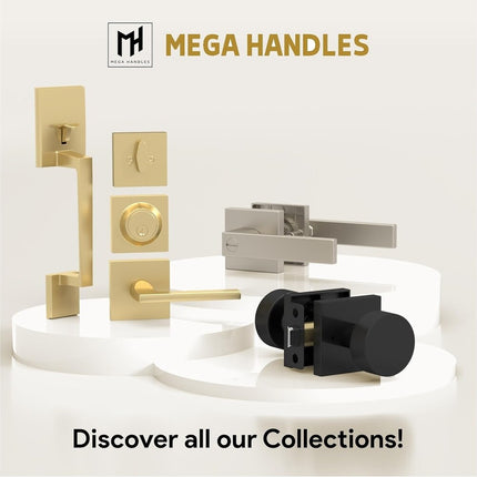 Mega Handles ROBELL Square Single Cylinder Deadbolt Lock Matte Black