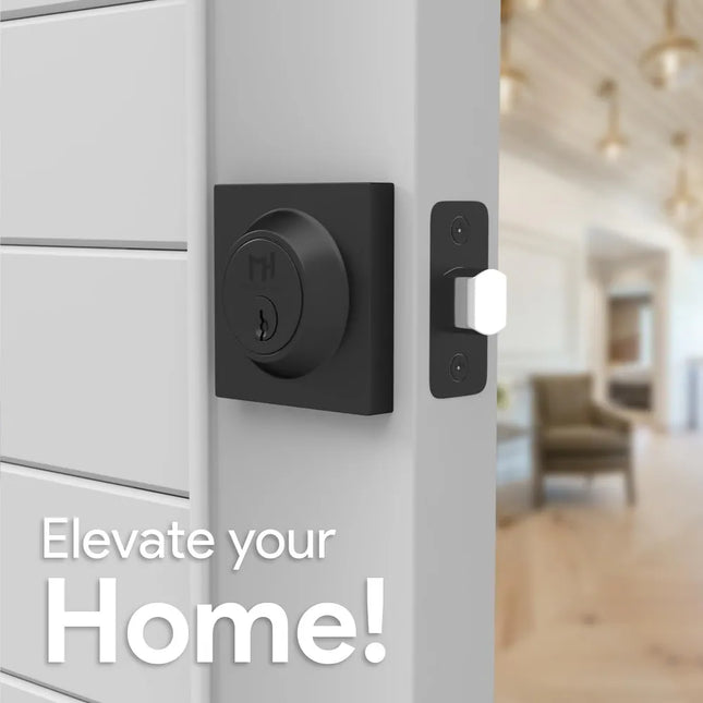 Mega Handles ROBELL Square Single Cylinder Deadbolt Lock Matte Black