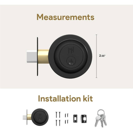Mega Handles RONN Round Single Cylinder Keyed Deadbolt – Reversible Lock