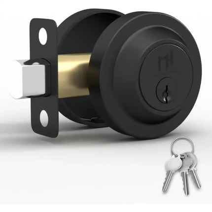 Mega Handles RONN Round Single Cylinder Keyed Deadbolt – Reversible Lock